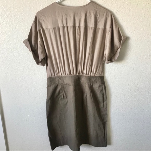 Ann Taylor LOFT Structured Khaki and Olive Dress - Picture 5 of 5